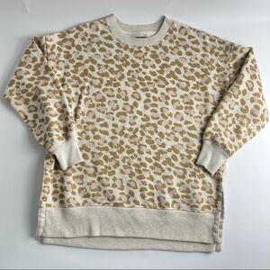 Aerie Leopard Oversized Desert Sweatshirt Size XS